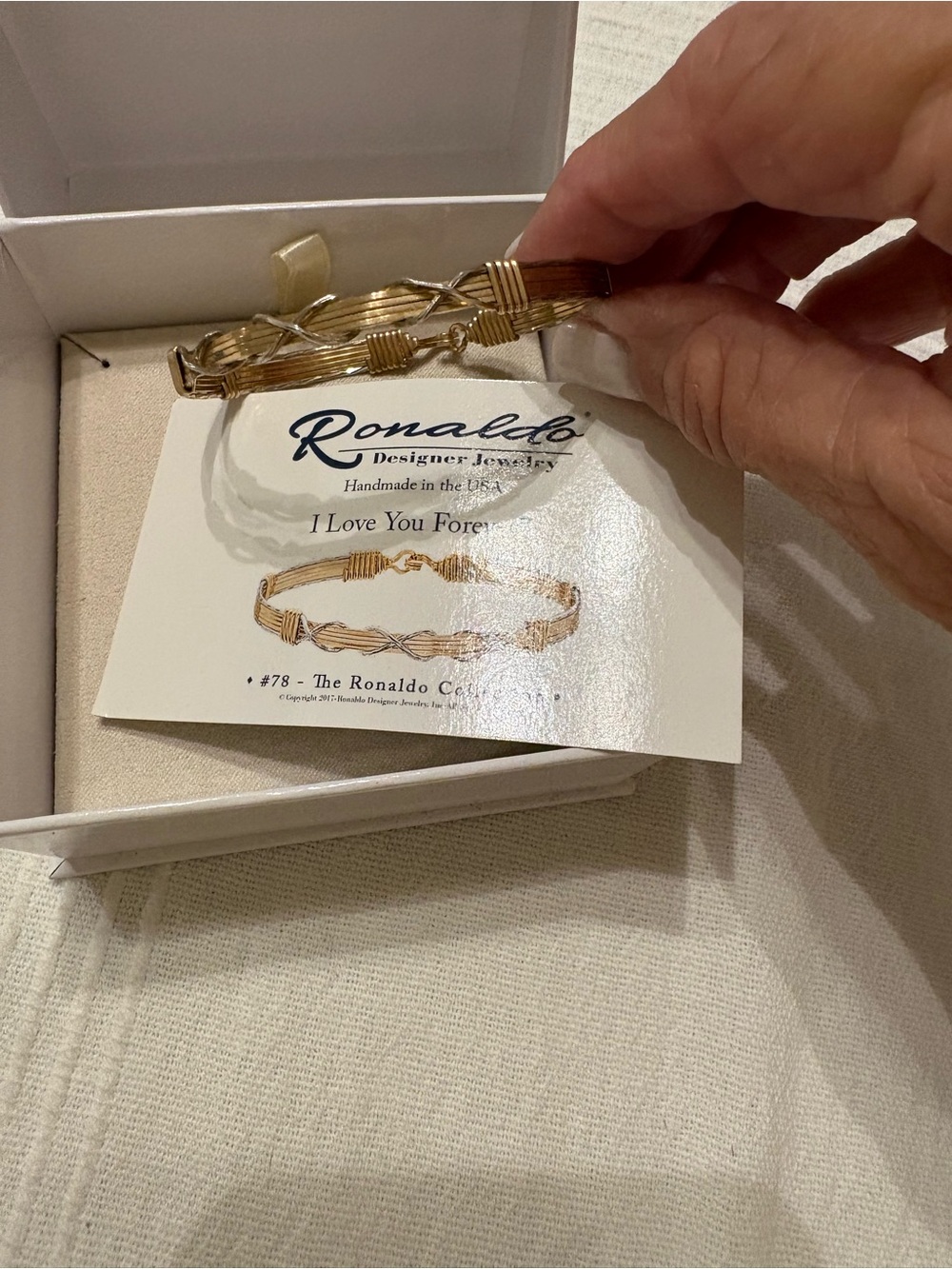 Ronaldo Gold Braided Multi-Strand Wire Bracelet